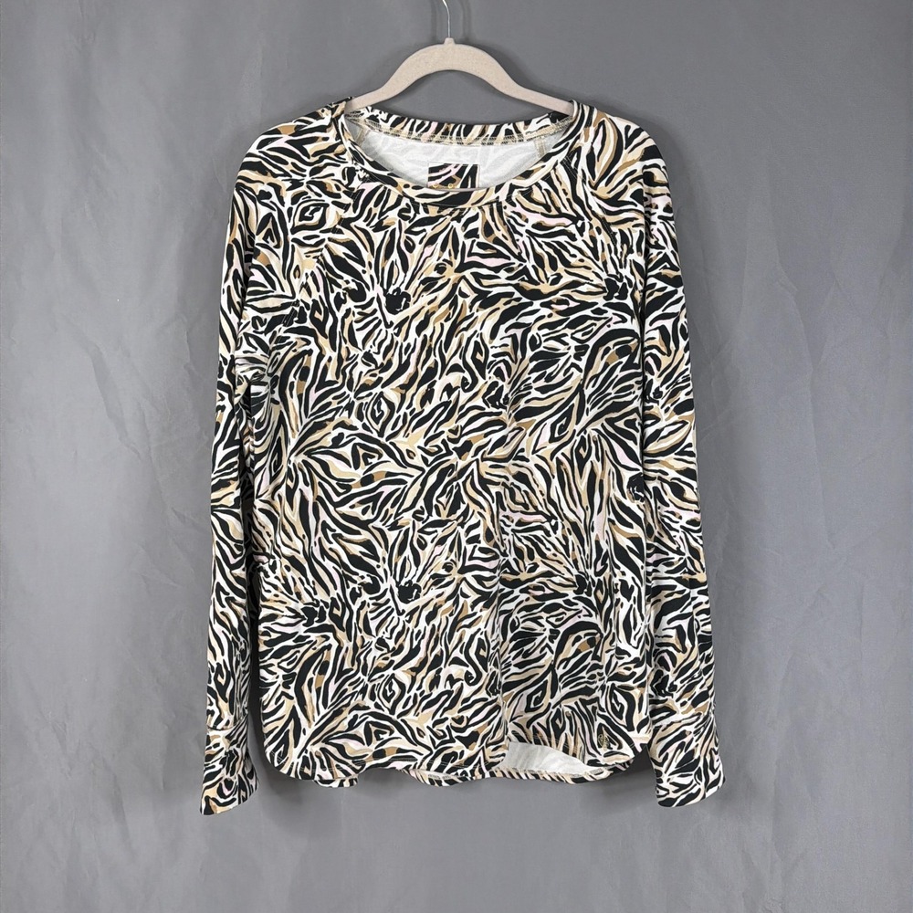Lilly Pulitzer Luxletic Top Womens XL Animal Print Blythe Can You Zee Me Tee